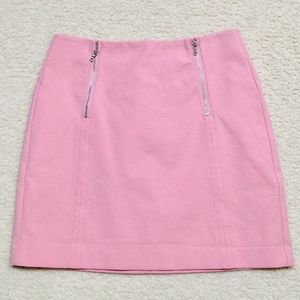Ann Taylor Loft Pink Skirt w Cute Zippers